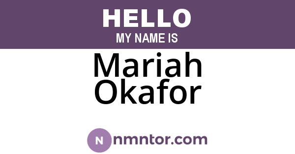 Mariah Okafor