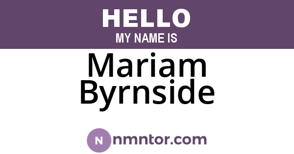 Mariam Byrnside