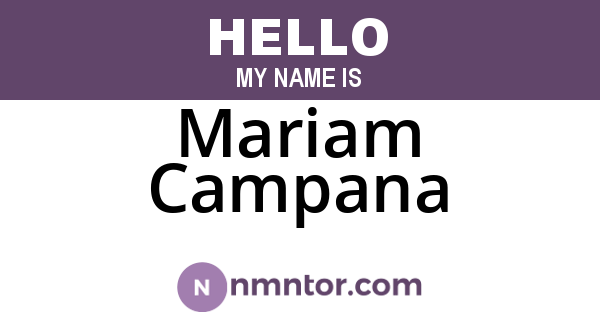 Mariam Campana