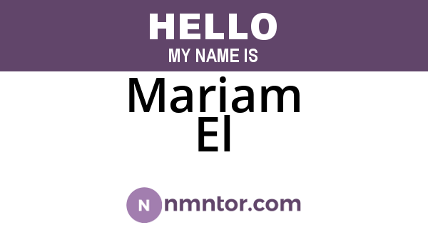 Mariam El