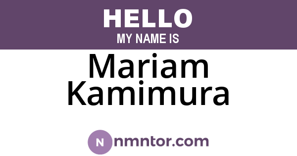 Mariam Kamimura