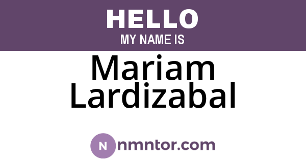 Mariam Lardizabal