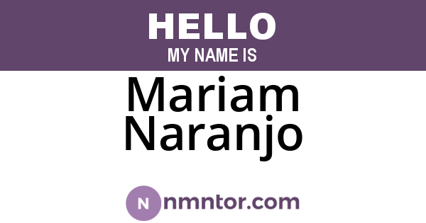 Mariam Naranjo