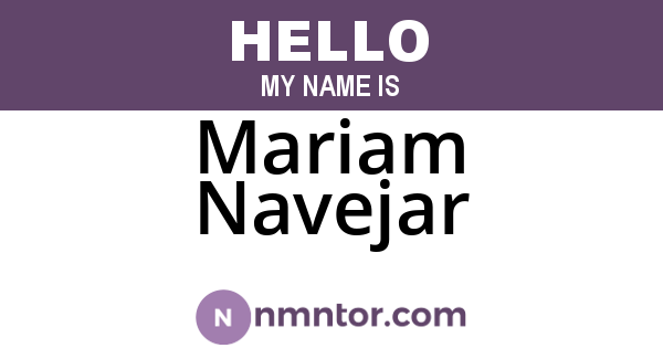 Mariam Navejar