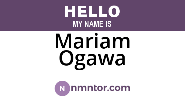 Mariam Ogawa