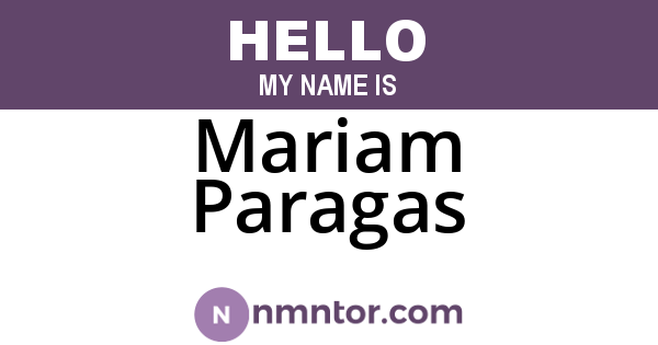 Mariam Paragas