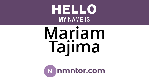 Mariam Tajima