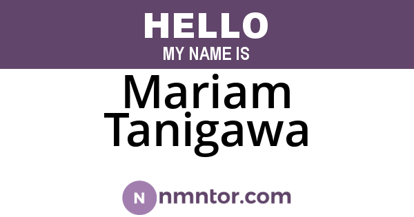 Mariam Tanigawa