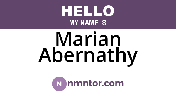 Marian Abernathy