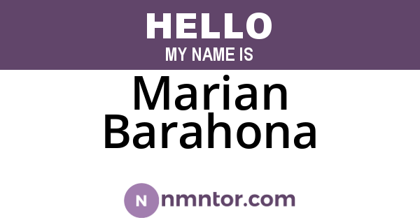 Marian Barahona