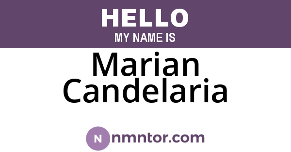 Marian Candelaria