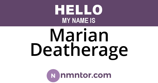 Marian Deatherage