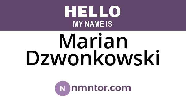 Marian Dzwonkowski