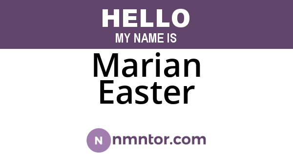 Marian Easter