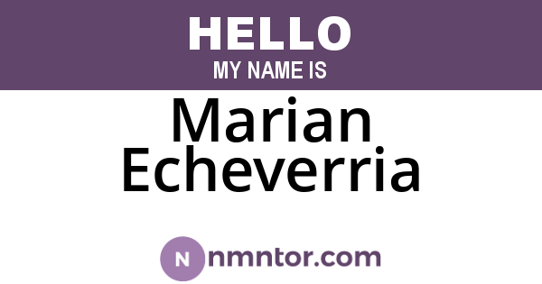 Marian Echeverria