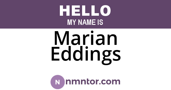 Marian Eddings