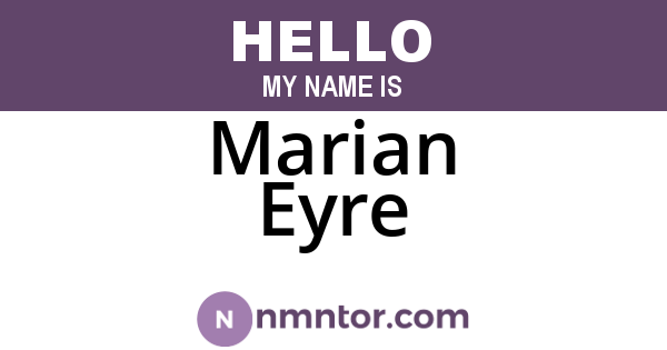 Marian Eyre