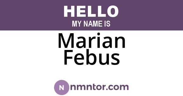 Marian Febus
