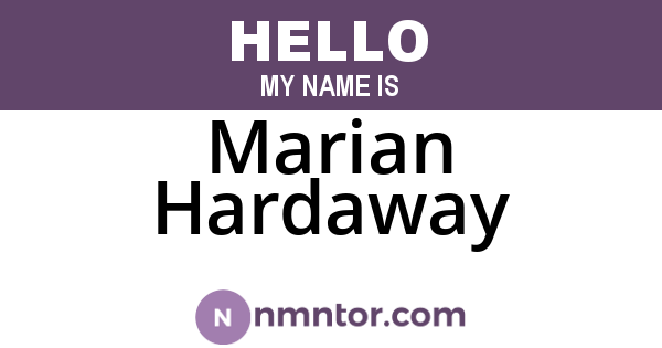 Marian Hardaway