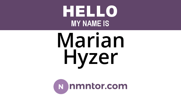 Marian Hyzer