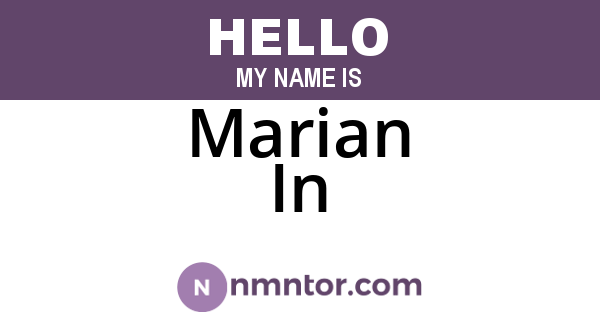 Marian In