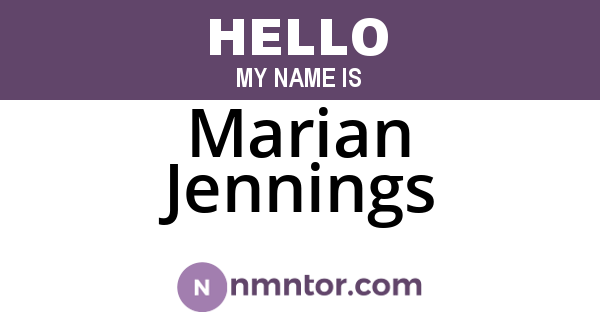Marian Jennings