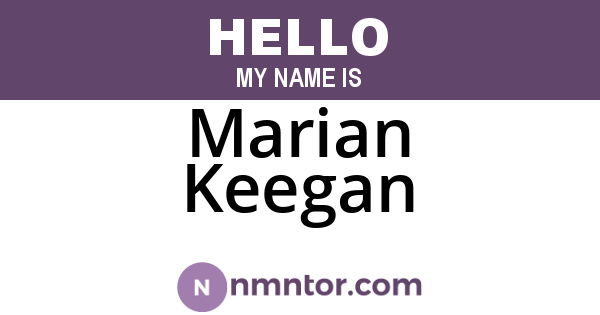 Marian Keegan
