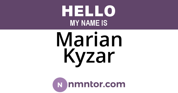 Marian Kyzar