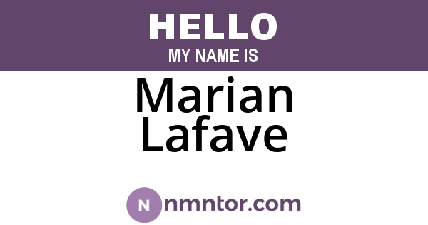 Marian Lafave