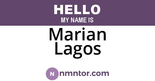 Marian Lagos