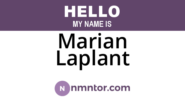Marian Laplant