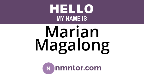 Marian Magalong
