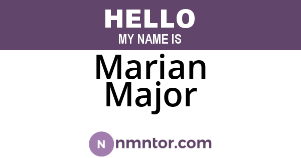 Marian Major