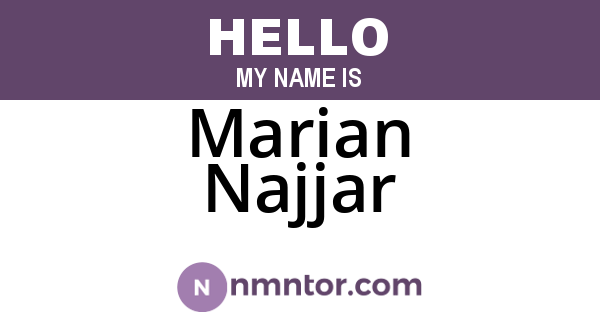 Marian Najjar
