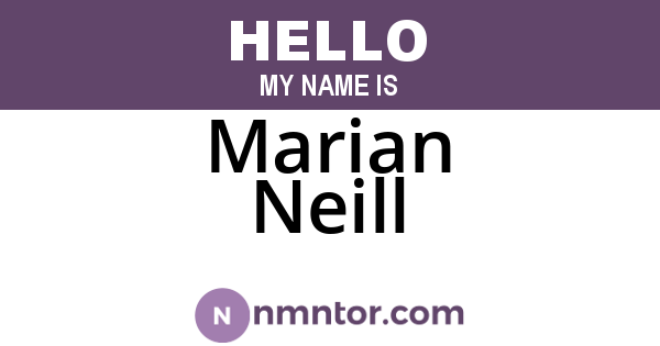 Marian Neill