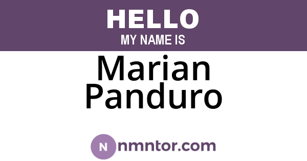 Marian Panduro
