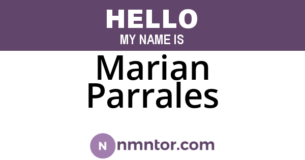 Marian Parrales