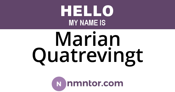Marian Quatrevingt