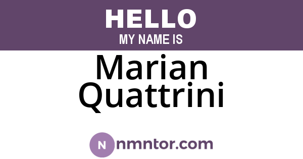 Marian Quattrini