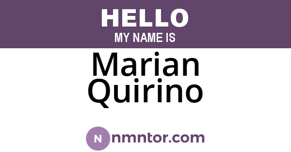 Marian Quirino