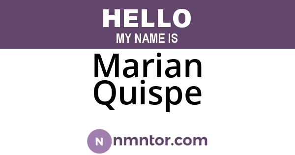 Marian Quispe
