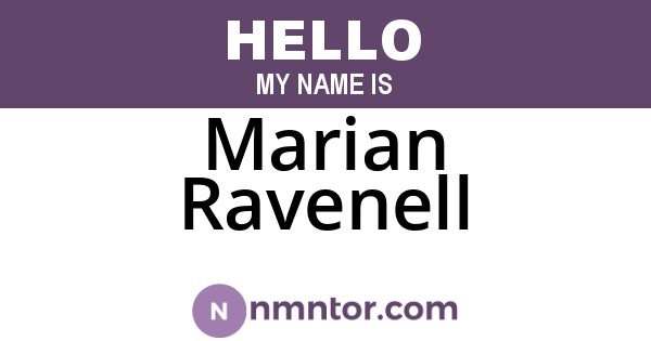 Marian Ravenell