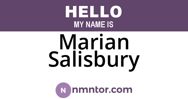 Marian Salisbury