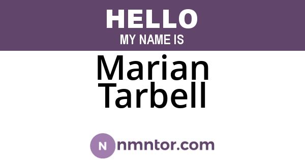 Marian Tarbell
