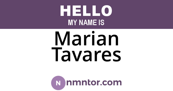 Marian Tavares