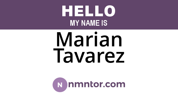 Marian Tavarez