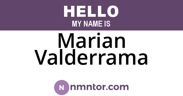 Marian Valderrama