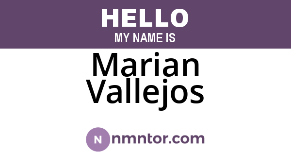 Marian Vallejos