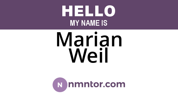 Marian Weil