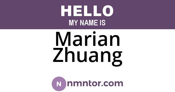 Marian Zhuang
